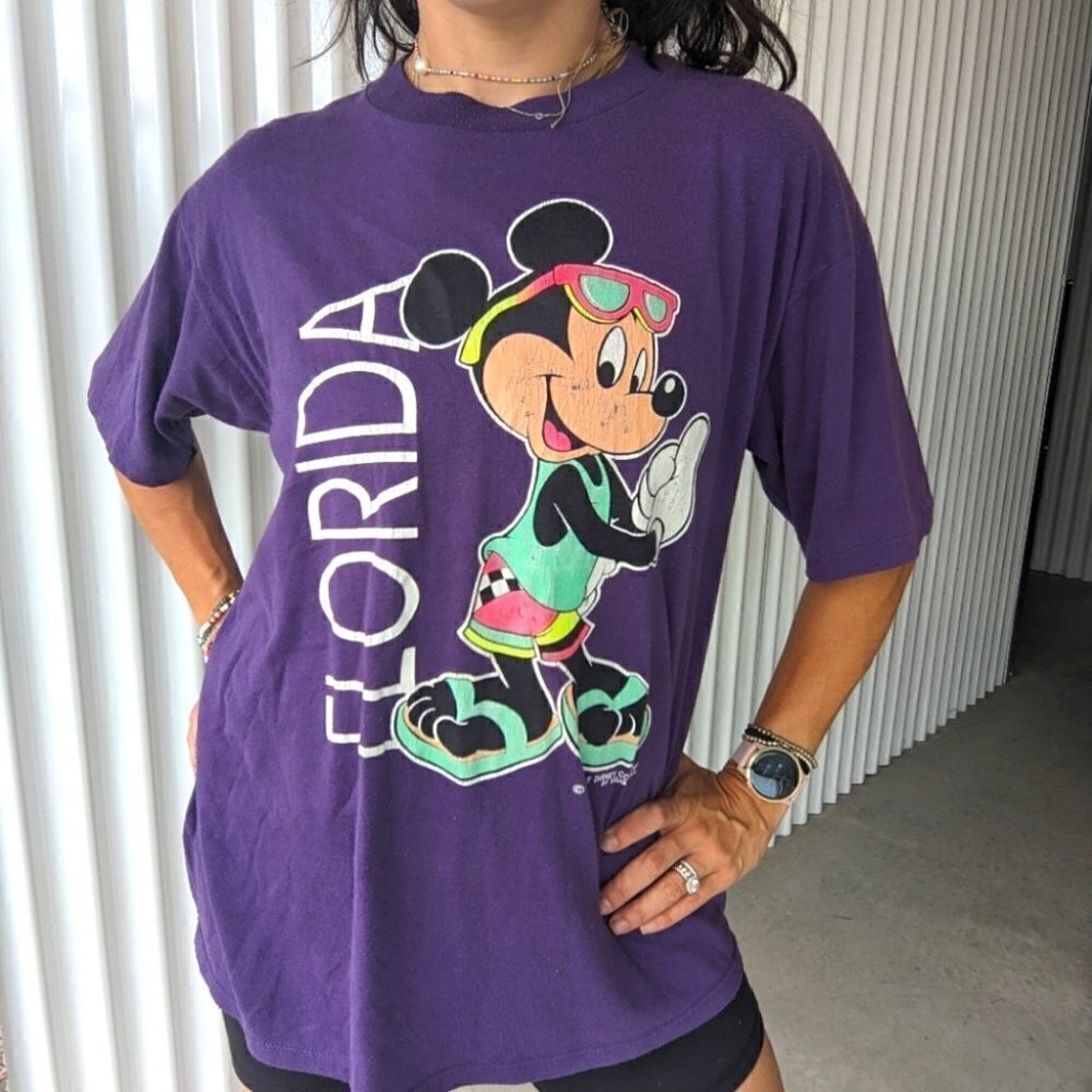 Mickey 90's unisex T shirt poly and cotton single stitch XL Tag